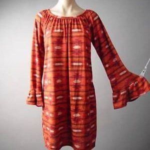 Orange Hippy Dress Fits Size Large